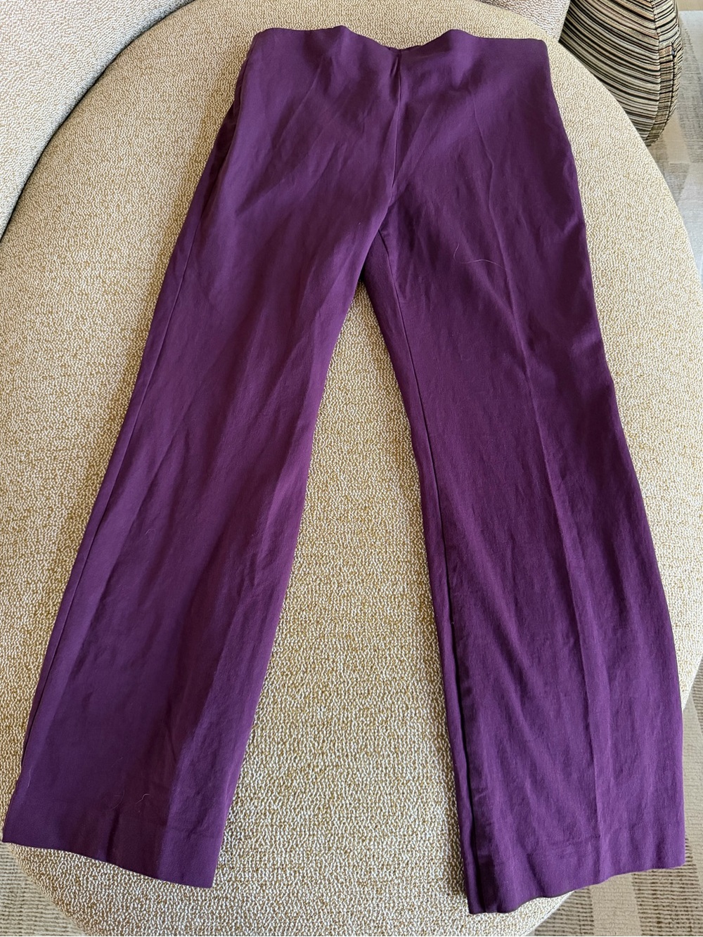 Ann Taylor flat front burgundy Straight-Leg trousers
